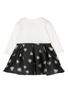 Moschino Kids logo-print cotton-blend dress - Zwart