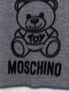 Moschino Teddy Bear-jacquard wool scarf - Grijs