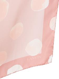 Lanvin polka-dot silk scarf - Roze