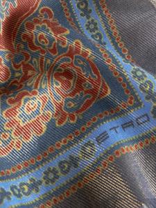 ETRO graphic-print wool-blend scarf - Blauw