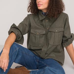 LA REDOUTE COLLECTIONS Hemd in flanel van mixed wol