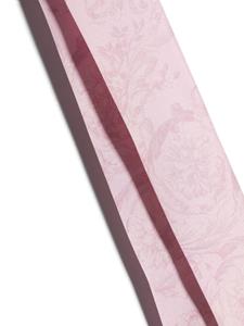 Versace Barocco-print silk scarf tie - Roze