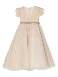 MARCHESA KIDS COUTURE crystal-embellished tulle gown - Beige