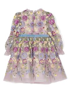 MARCHESA KIDS COUTURE floral-embroidered tulle gown - Veelkleurig