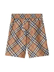 Burberry Kids vintage-check drawstring-waist shorts - Bruin