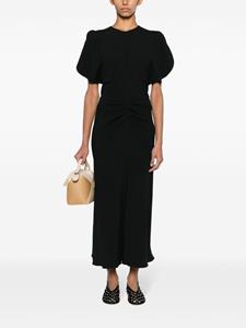 Victoria Beckham Midi-jurk met ruchetaille - Zwart