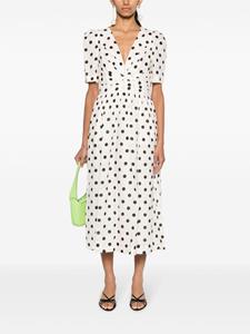 Zimmermann polka dot-print lined midi dress - Wit