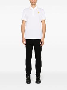 Versace Medusa Head-embroidered cotton polo shirt - Wit