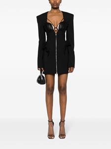 Nensi Dojaka ruffle-detail blazer minidress - Zwart