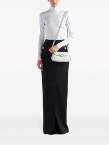 Prada crystal-button wool maxi skirt - Zwart