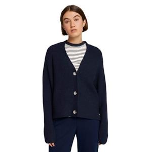 TOM TAILOR DENIM Cardigan aus grobem Strick, Damen, blau, Größe XXL