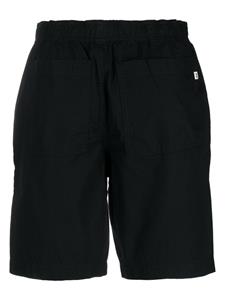 Wood Wood Bermuda shorts met elastische tailleband - Zwart