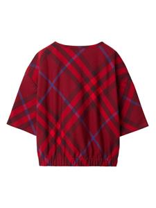Burberry Kids checked cotton shirt - Rood