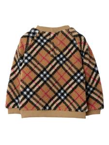 Burberry Kids Vintage Check fleece jumper - Beige