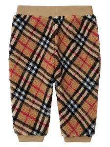 Burberry Kids Vintage check fleece trousers - Beige