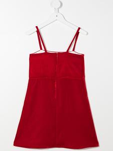 Eshvi Kids Fluwelen jurk - Rood