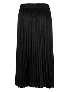 DKNY patterned-jacquard pleated midi skirt - Zwart