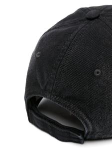 Marni logo-embroidered denim baseball cap - Zwart