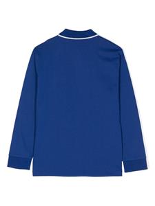 Emporio Armani Kids Poloshirt met logo-applicatie en lange mouwen - Blauw