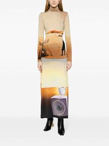 Rabanne Dali graphic-print maxi skirt - Veelkleurig