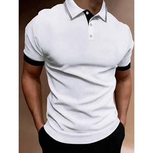 Haodingfushi 2023 New Men Pure Color Short Sleeve Polo Shirt , Men Oversize Fashion Simple Style Business Polo Shirt .