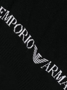 Emporio Armani Sjaal set met logo-jacquard - Zwart