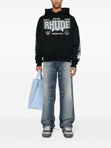 Rhude mid-rise wide-leg jeans - Blauw