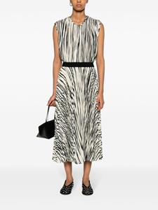 Proenza Schouler striped pleated chiffon blouse - Zwart