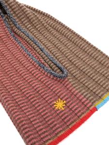 YANYAN KNITS striped knitted balaclava - Bruin