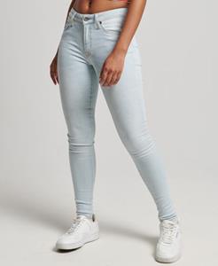 Superdry Vrouwen Vintage Skinny Jeans van Biologisch Katoen met Middelhoge Taille Lichtblauw