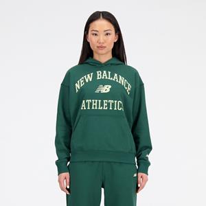 New Balance Hoodie Athletics Varsity Fleece - Groen/Wit Dames