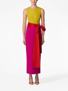 Carolina Herrera sash-detailed sleeveless midi dress - Roze