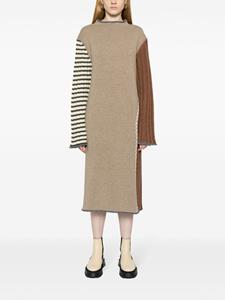 YANYAN KNITS long-sleeve knitted midi dress - Bruin