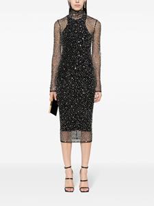 ISABEL MARANT Tegan crystal-embellished midi dress - Zwart