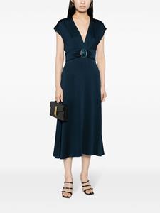 Silvia Tcherassi Emmeline gemstone-detail midi dress - Blauw