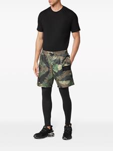 Plein Sport Shorts met camouflageprint - Zwart