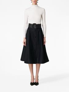 Carolina Herrera button-front A-line midi skirt - Zwart