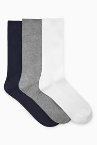 COS 3Er-Pack Gerippte Socken