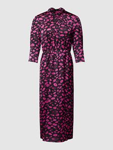 HUGO Midi-jurk met all-over motief, model 'Kawaia'