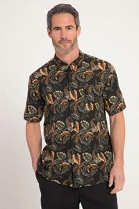 JP1880 Kurzarmhemd Hemd Beachwear Halbarm Leinenmix Tropical Print