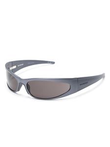 Balenciaga Eyewear REVERSE XPANDER 2.0 biker-style mirrored sunglasses - Grijs