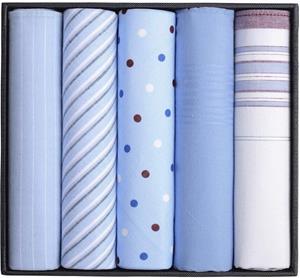 Suitable Zakdoeken 5-Pack Dessin Light Blue -