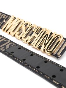 Moschino Riem met logo - Zwart