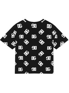 Dolce & Gabbana Kids T-shirt met logoprint - Zwart