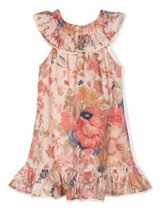 ZIMMERMANN Kids August floral-print swing dress - Beige