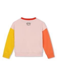 Kenzo Kids Varsity Tiger-embroidered cotton sweatshirt - Roze