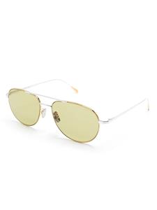 Cutler & Gross two-tone pilot-frame sunglasses - Groen