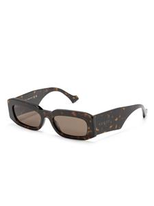 Gucci Eyewear tortoiseshell-effect rectangle-frame glasses - Bruin