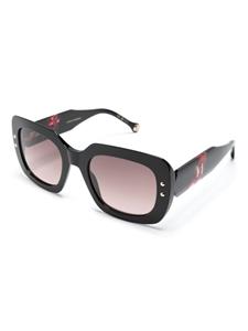 Carolina Herrera colour-block square-frame sunglasses - Zwart