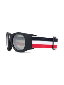 Moncler Eyewear Zonnebril met rond montuur - Rood